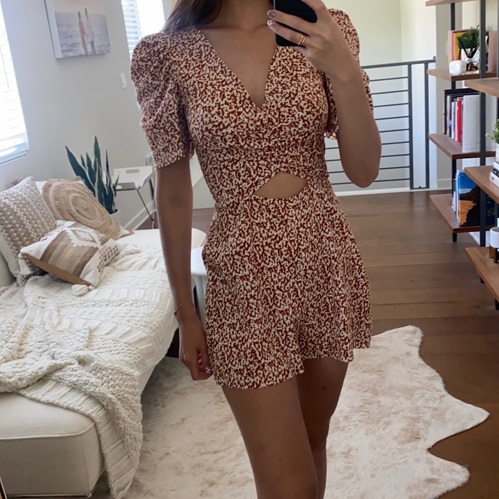 Short cutout romper